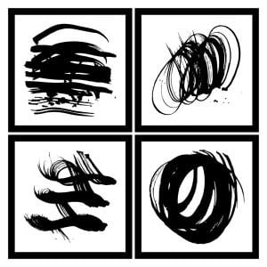 UV 4lü Set İskandinav Tablo 120x120cm