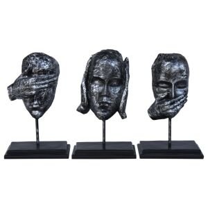 3lü Set Human G.D.B Gümüş 22x34cm