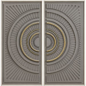 2li Set Soyut Rölyef Tuval Tablo 140x140cm