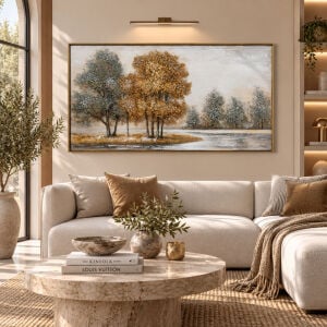 Manzara Rölyef Tuval Tablo 60x120cm