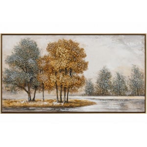 Manzara Rölyef Tuval Tablo 60x120cm
