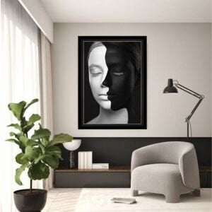 UV Beyaz Zenci Tablo 75x105cm