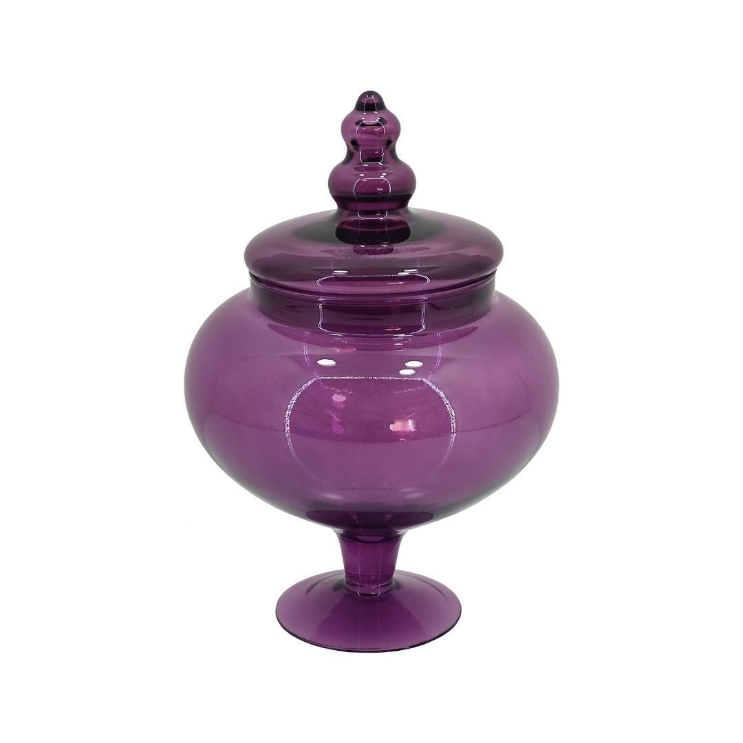 Cam Şekerlik Mor Büyük 22x32cm