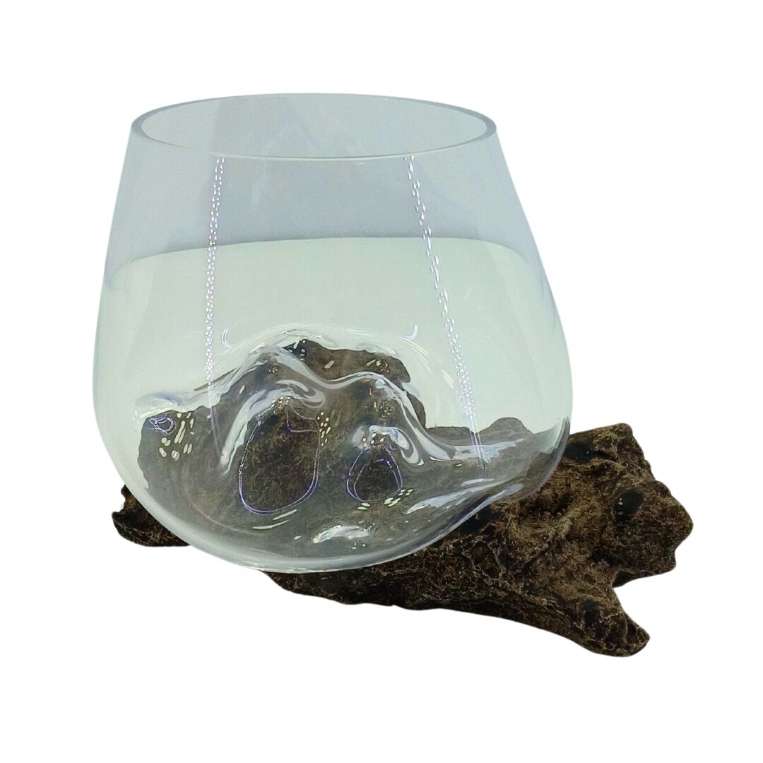 Eritme Cam Kütük Mumluk 14x18cm