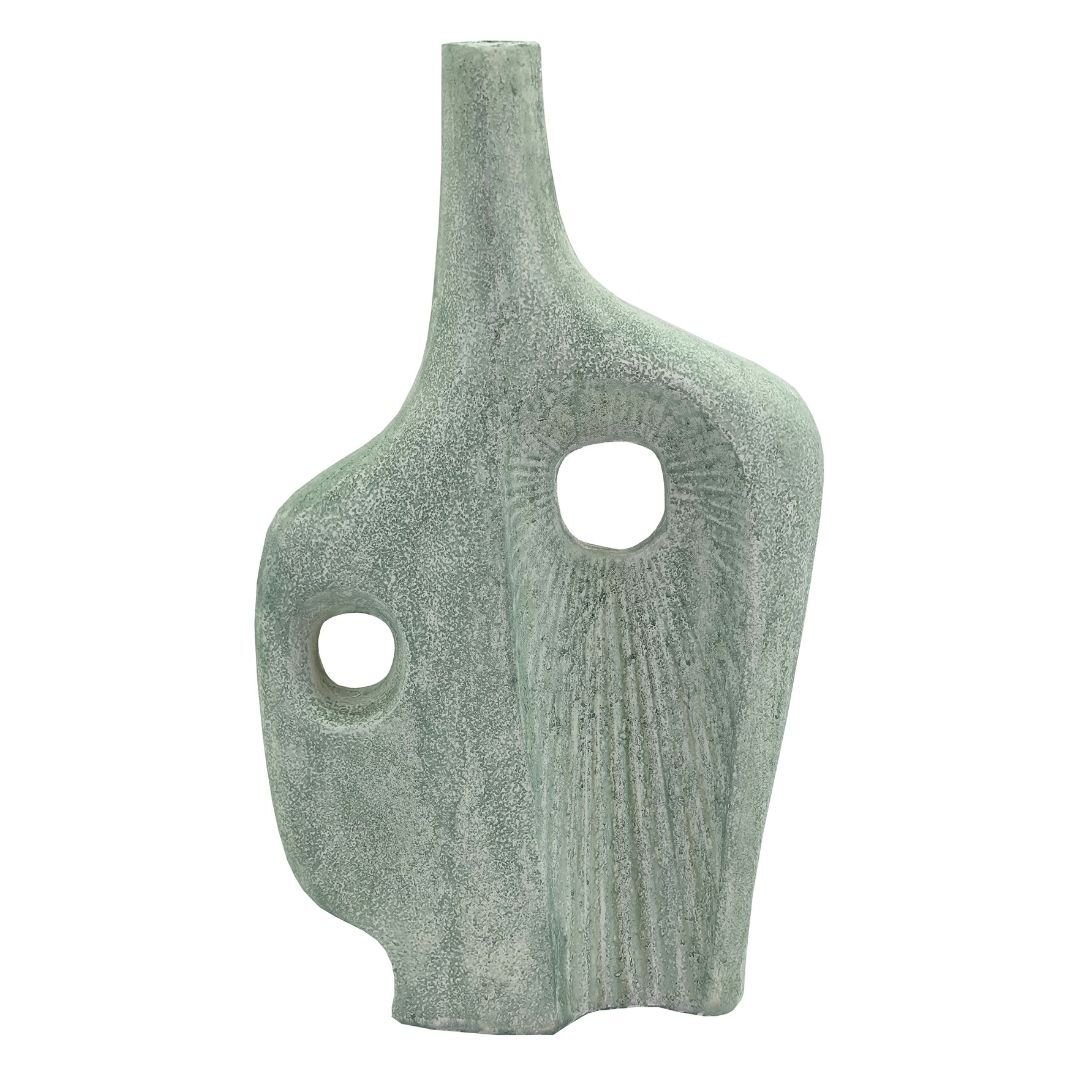 Uzun Gövdeli Vazo 34x59cm Yeşil
