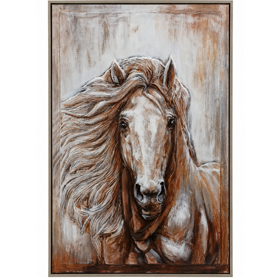 Horse Rölyef Tuval Tablo 80x120cm