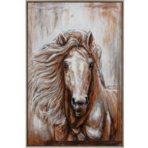 Horse Rölyef Tuval Tablo 80x120cm