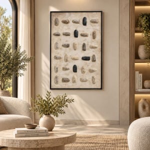 Stone Rölyef Tuval Tablo 80x120cm