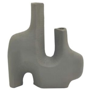 İki Ağızlı Vazo 44x50cm Vizon