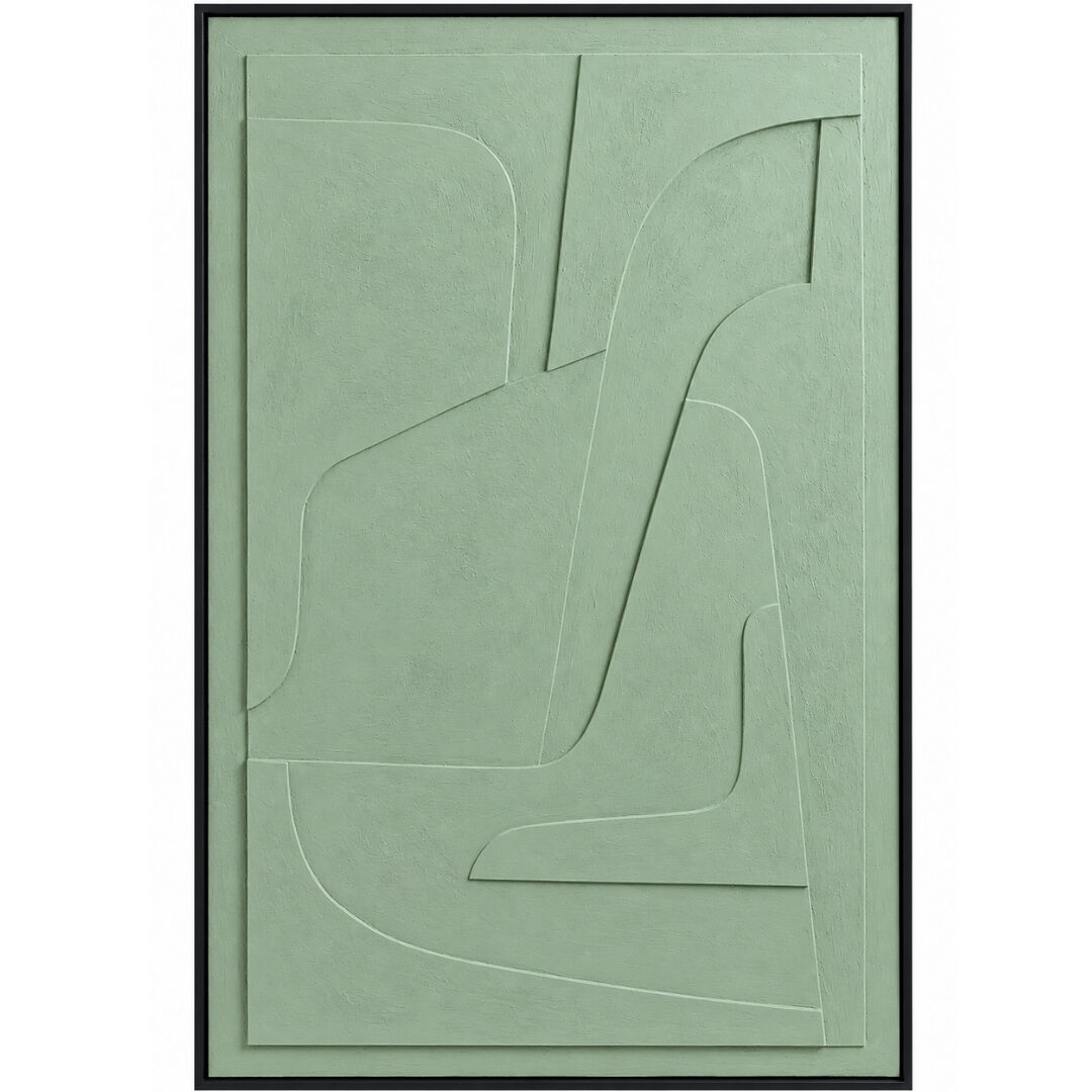 Soyut Bohem Tuval Tablo 80x120cm Yeşil