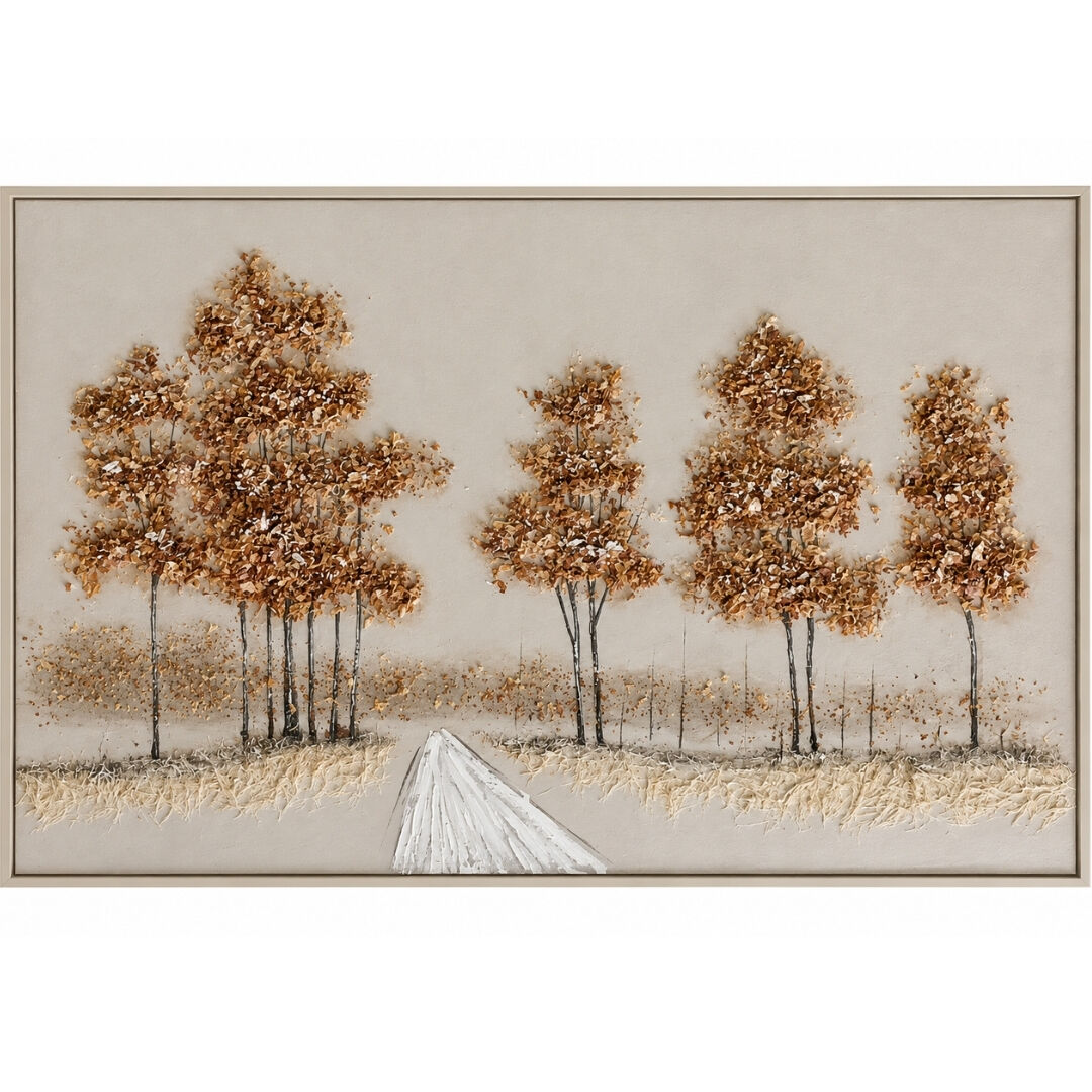 Ağaçlar Rölyef Tuval Tablo 80x120cm