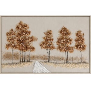 Ağaçlar Rölyef Tuval Tablo 80x120cm