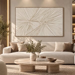 Kumaş Kuşaklı Tuval Tablo 100x150cm