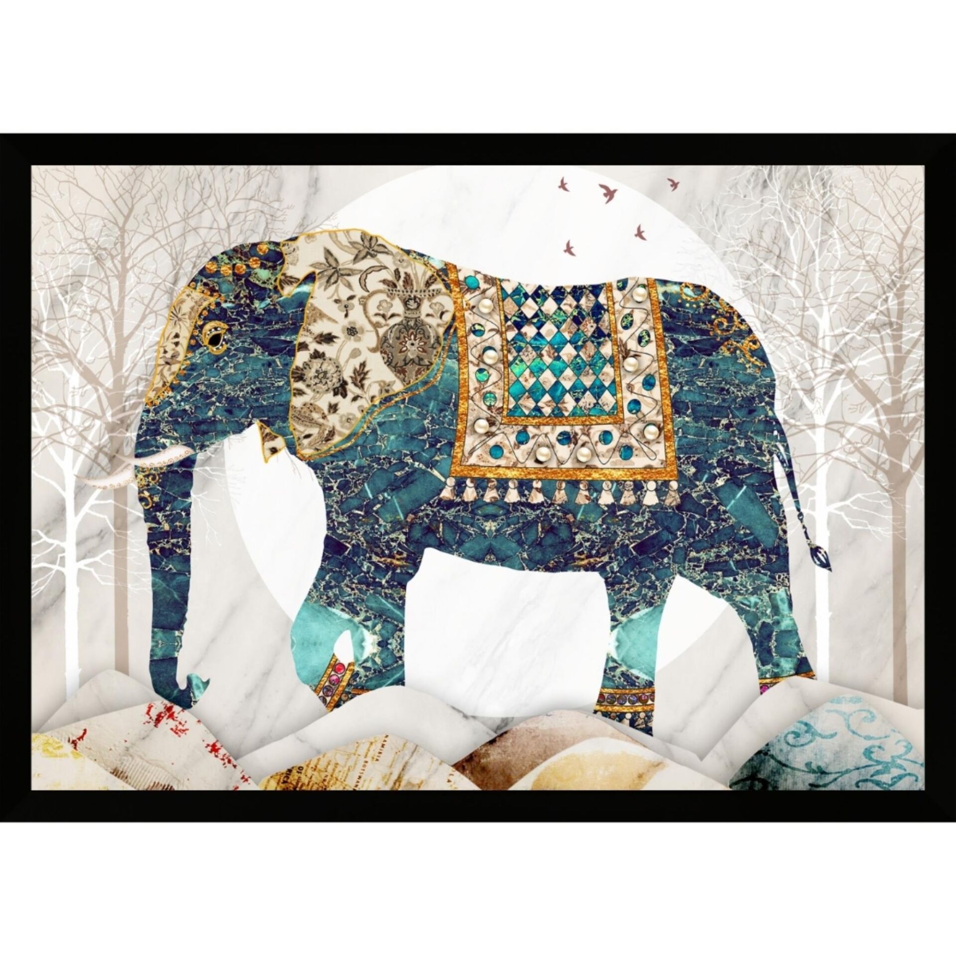 UV Renkli Hint Fil Tablo 75x105cm