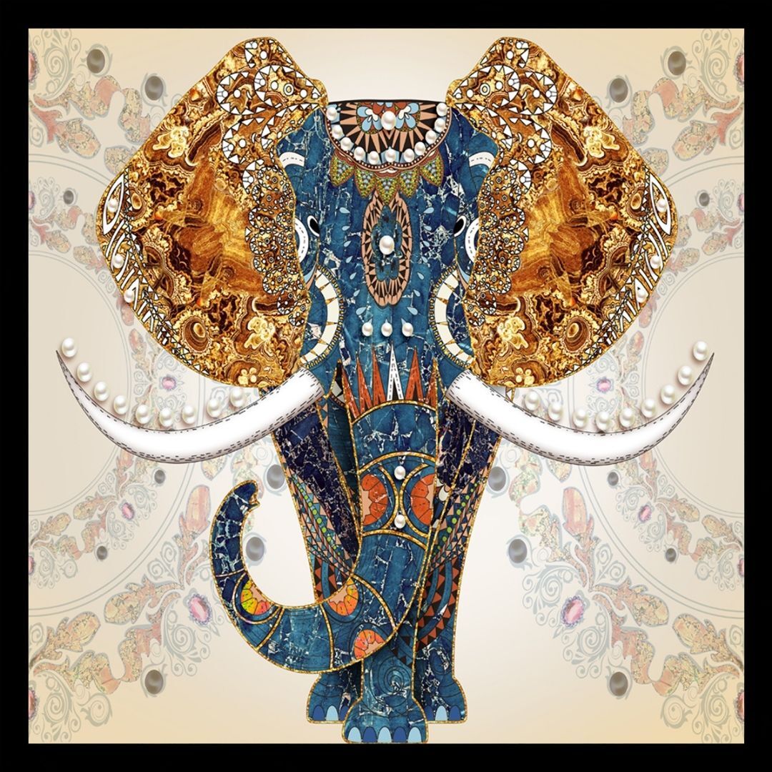 UV Renkli Hint Fil Tablo 85x85cm