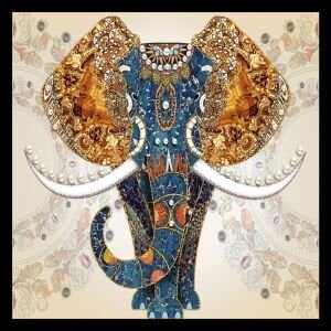 UV Renkli Hint Fil Tablo 85x85cm