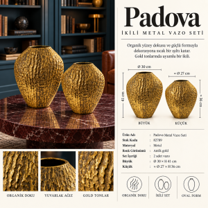 2li Set Padova Metal Vazo 30x41cm