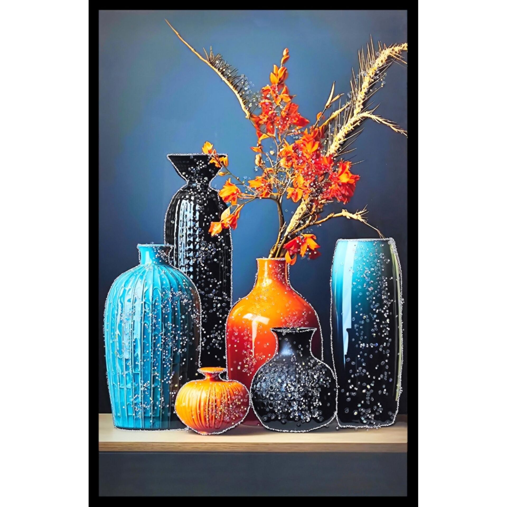Epoksi Vazolar Tablo 75x115cm