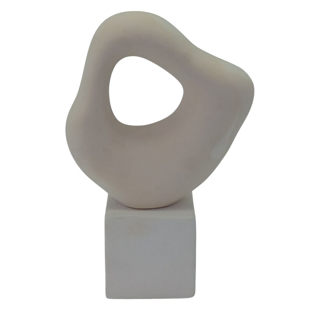 Soyut Seramik Obje 20x30cm Kemik