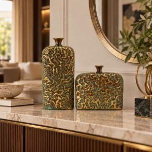2li Set Padova Metal Vazo 20x44cm