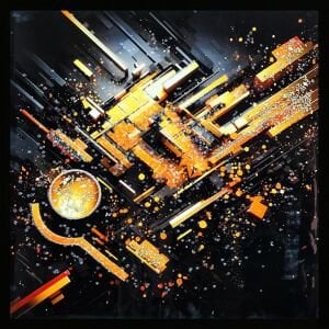 Epoksi Soyut Tablo 85x85cm