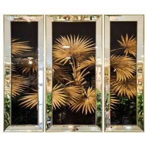 UV 3lü Set Palmiye Tablo 134x152cm