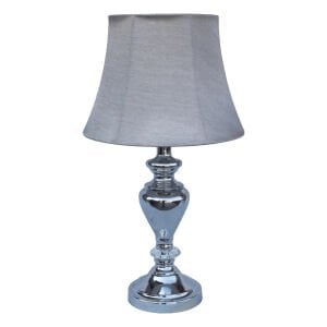 Abajur Metal Gümüş 30x55cm