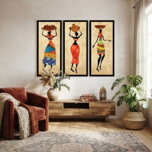 UV 3lü Set Afrika Tablo 105x135cm
