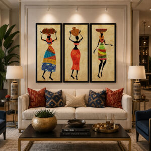 UV 3lü Set Afrika Tablo 105x135cm