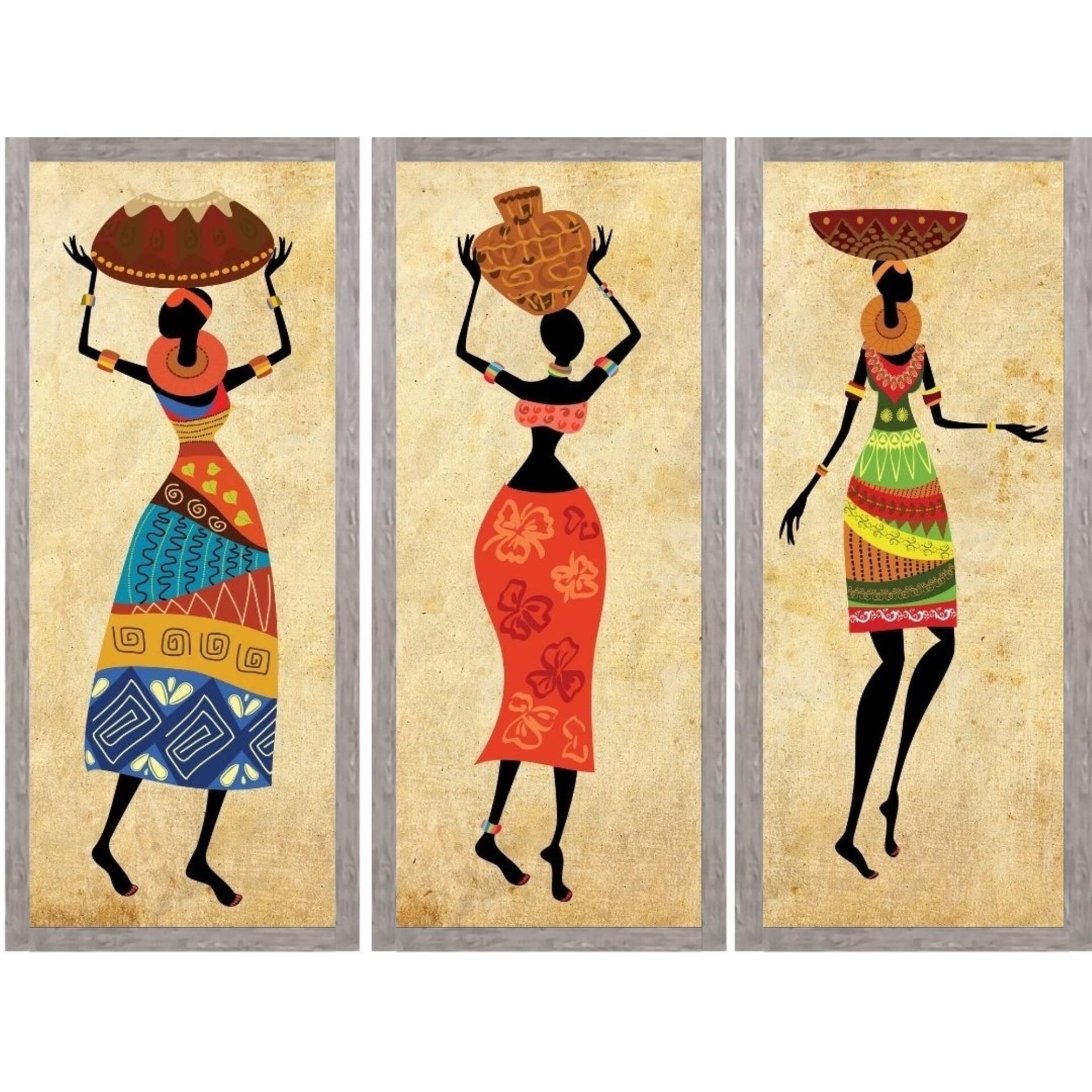 UV 3lü Set Afrika Tablo 105x135cm