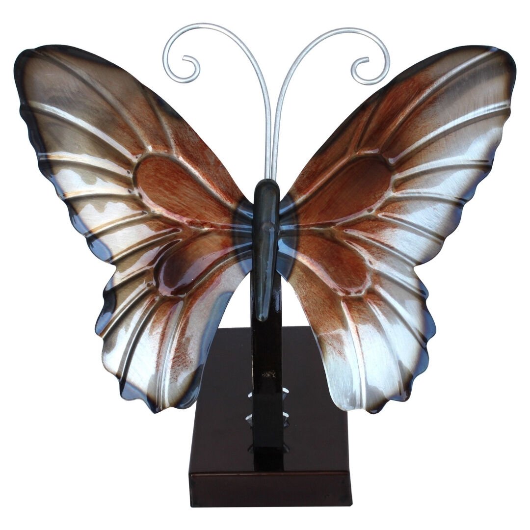 Metal Kelebek Obje 21x26cm