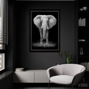 UV Siyah Fil Tablo 75x105cm