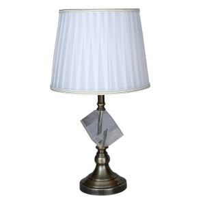 Kristal Küp Abajur Bronz 30x52cm