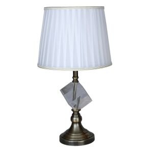 Kristal Küp Abajur Bronz 30x52cm