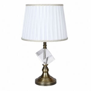 Kristal Küp Abajur Bronz 30x52cm
