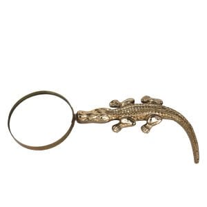 Timsah Büyüteç Altın 14x28cm