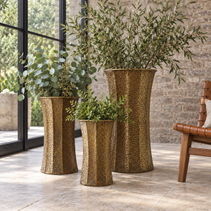 3lü Set Padova Metal Vazo 43x68cm