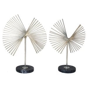 2li Set Gümüş Obje 30x38cm