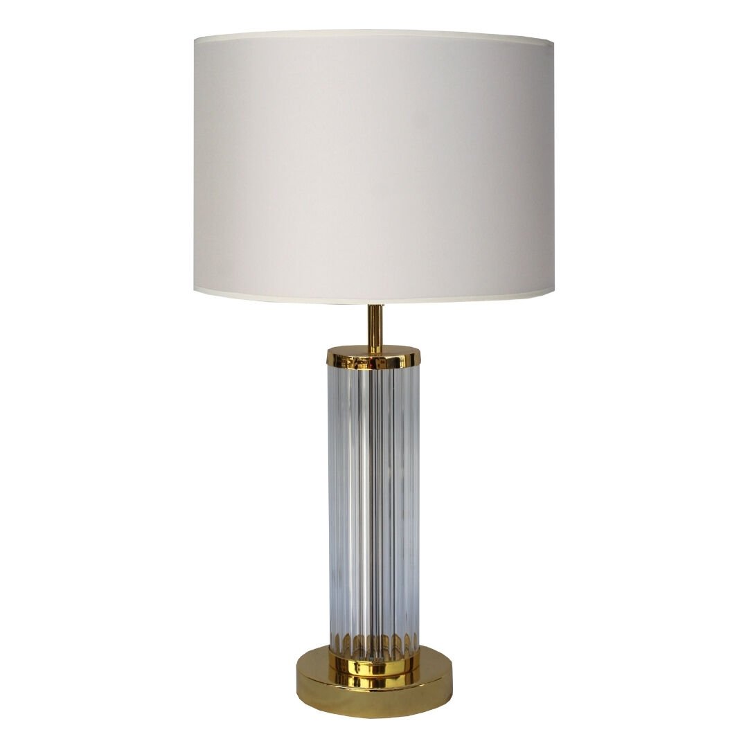 Kristal Abajur Altın 30x57cm