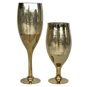 2li Set Cam Kadeh Altın 12x40cm