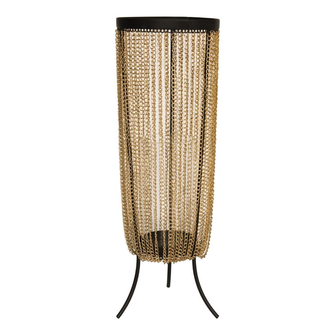 Gold Zincirli Mumluk 14x40cm