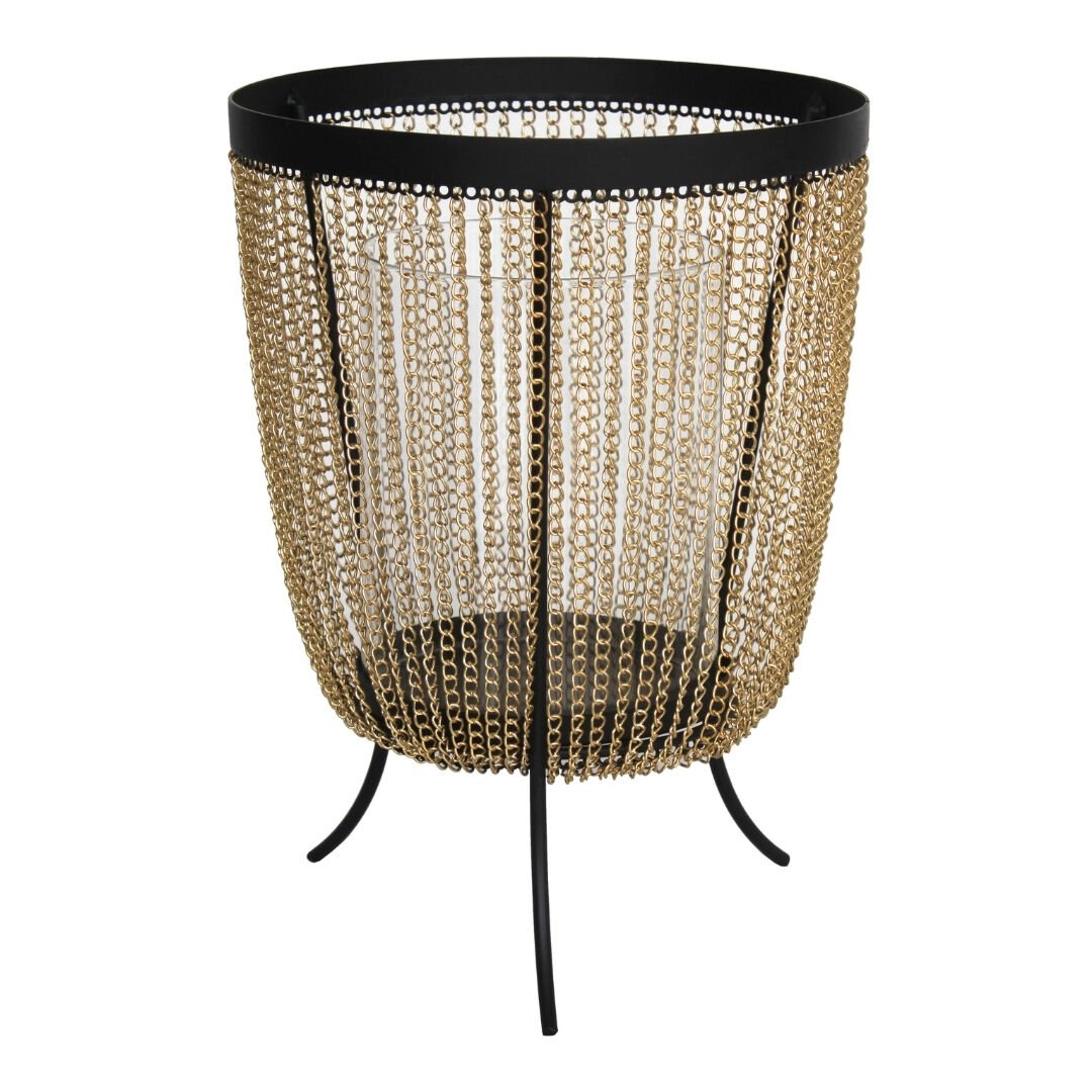 Gold Zincirli Mumluk 21x28cm