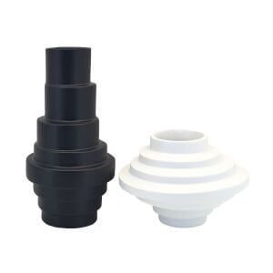 2li Set Dekor Vazo 18x35cm Siyah Beyaz