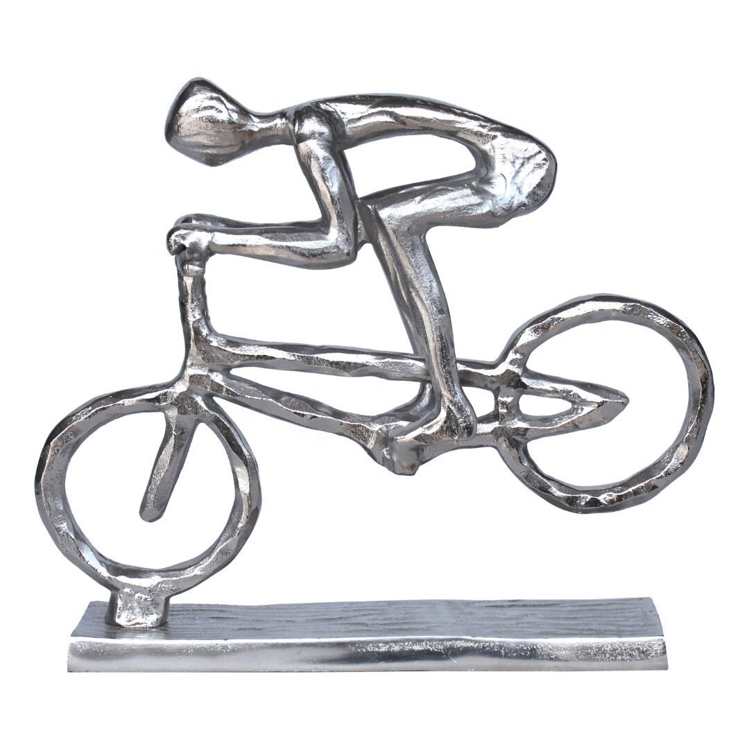 Döküm Bisikletli Obje 27x31cm