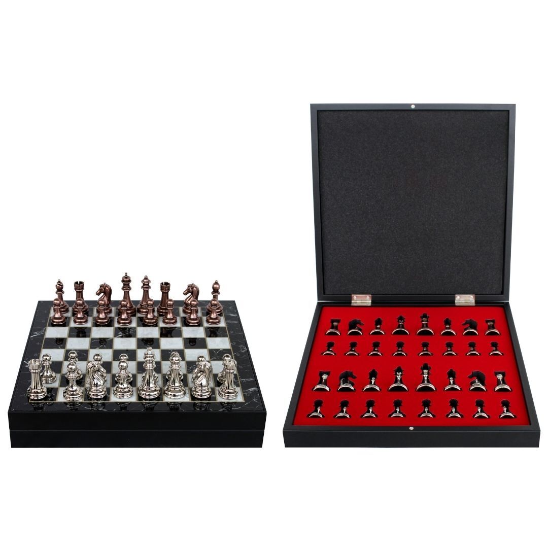 Satranç Takımı Döküm Taşlı 36x36cm