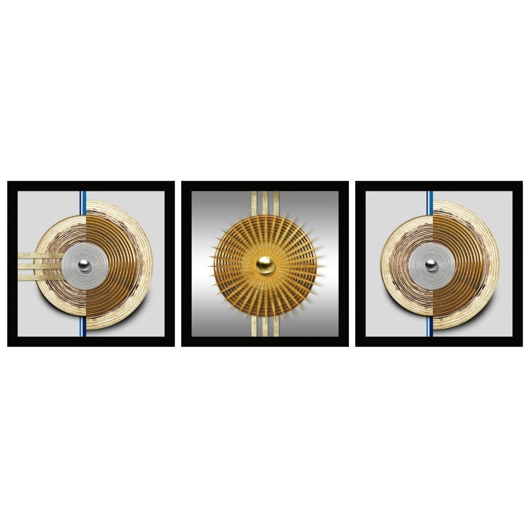 UV 3 lü Set Halkalar Tablo 48x144cm