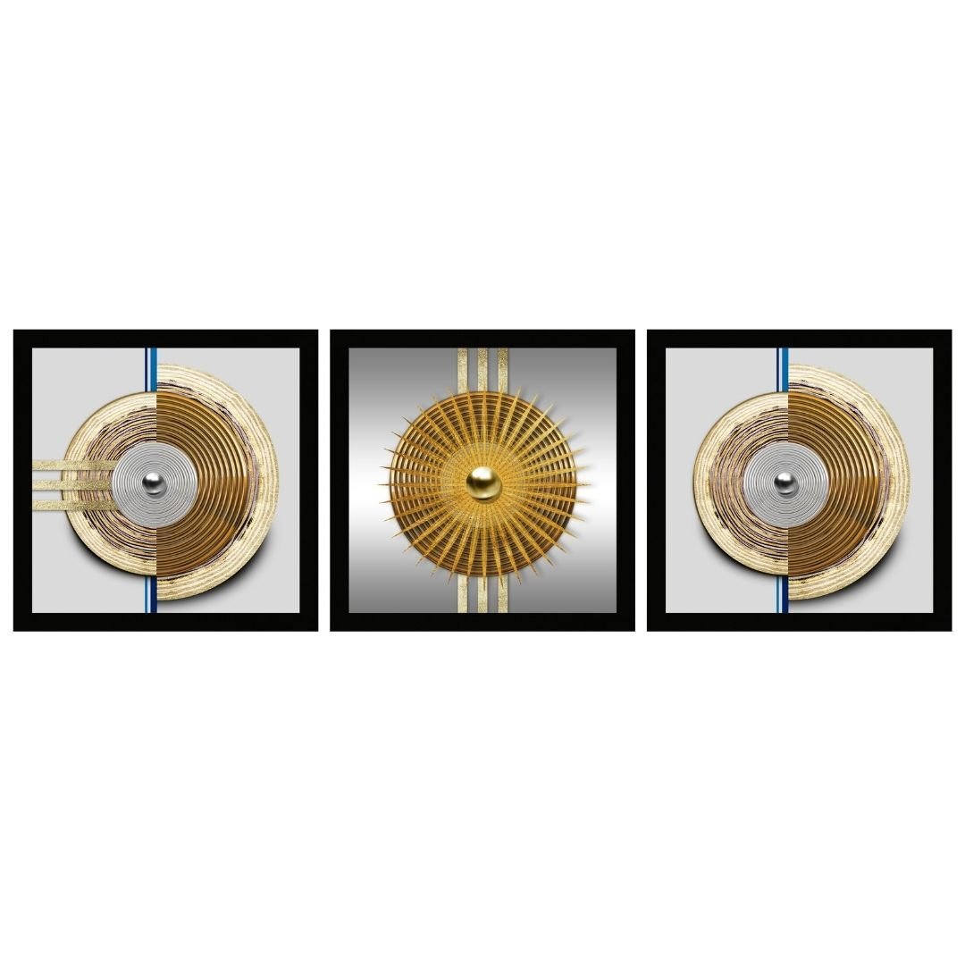 UV 3lü Set Halkalar Tablo 48x144cm