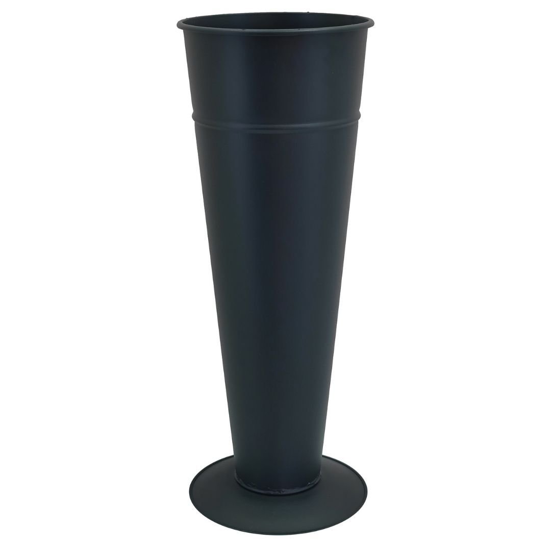 Metal Vazo Siyah 23x58cm