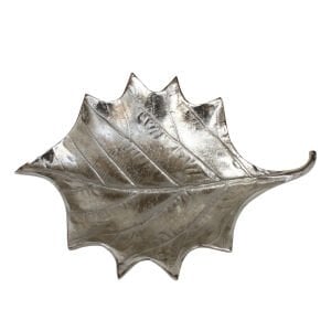 Yaprak Tabak Gümüş 39x52cm