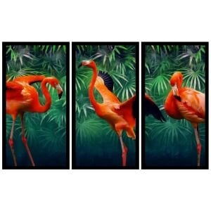 UV 3 lü Set Flamingo Tablo 95x150cm